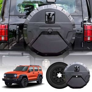 Spare Wheel Cover with Fake Tyre for GWM Tank 300 2023-Onwards Tire Protective case Matt Black