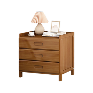 Bamboo Bedside Table Nightstand Storage