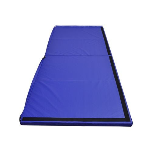 Large 240cm x 120cm x 5cm Gymnastics Folding Gym Exercise Yoga Mat Blue Bunnings Australia