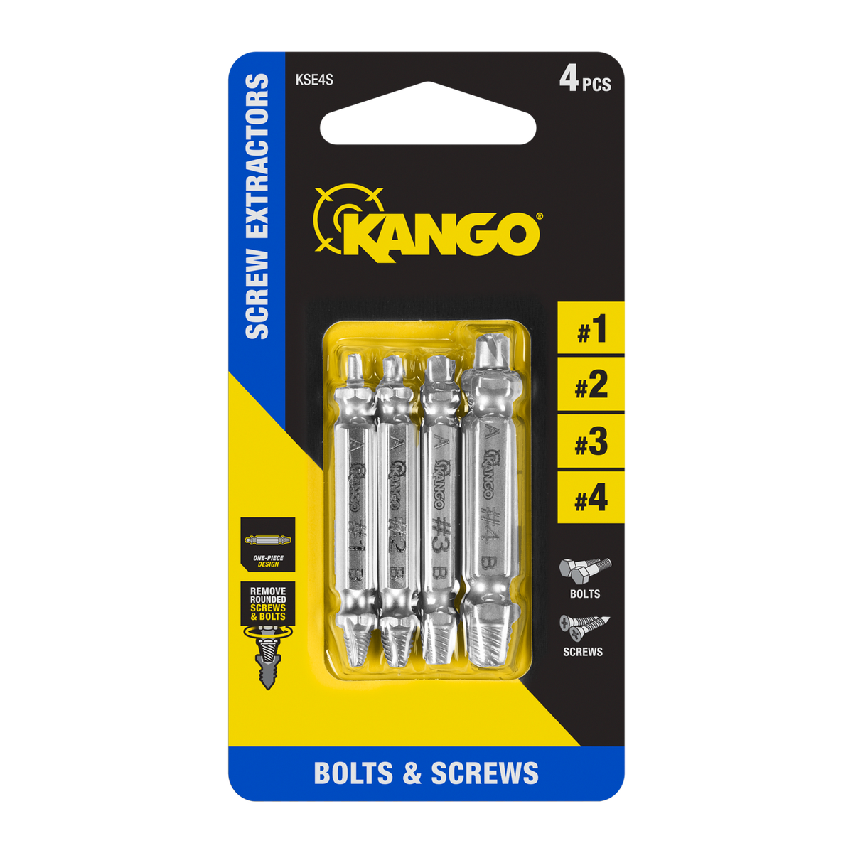 Kango 4 Piece Screw Extractors - Bunnings Australia