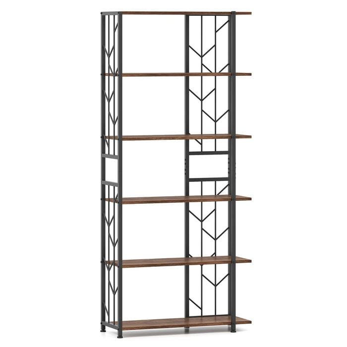 Costway 6-Tier Bookshelf Storage Bookcase Display Rack