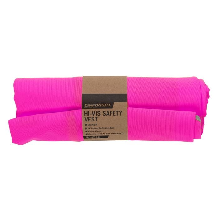 Craftright Large Hi Vis Pink Vest