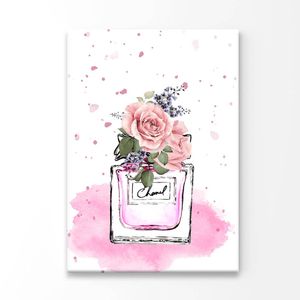 Pink Colored Flower Perfume  Print 100% Australian Made 90 x 120cm  (Stretched)