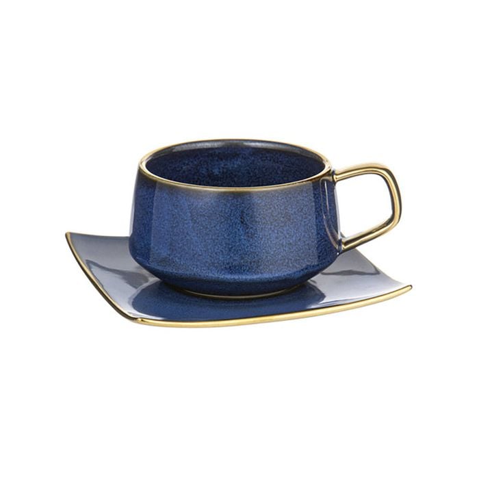 Tempa Rae Cup & Saucer - Midnight Blue