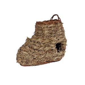 Rosewood Play n Hide Woven 18cm Boot Hamster/Gerbil Pet Sleeping Nest Natural