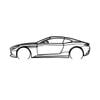 Ignite Laser Aston Martin 18 DBII Silhouette Metal Wall Art Rustic Metal 15.7inch/40cm