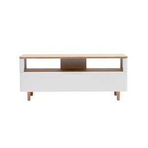 Modern Furniture SIENNA Entertainment TV Unit 120cm -  Natural & White