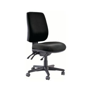 Buro Roma High Back Task Chair 3 Lever No Arms Black Fabric Seat And Back