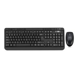 Adesso Wireless Antimicrobial Desktop Keyboard And Mouse [wkb-1320cb]
