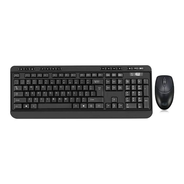 Adesso Wireless Antimicrobial Desktop Keyboard And Mouse [wkb-1320cb]