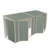 Build-a-Shed 1.5 x 4.5 x 2.0m Green Skillion Double Plus Double Hinged Side Doors Shed