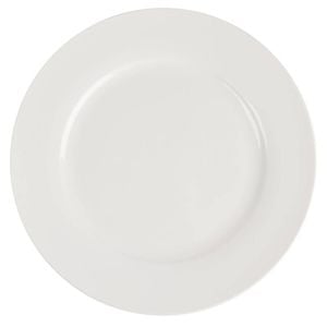 Olympia Wide Rim Round Plates Lumina White 270mm 4 Pack Porcelain