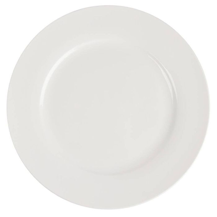 Olympia Wide Rim Round Plates Lumina White 270mm 4 Pack Porcelain