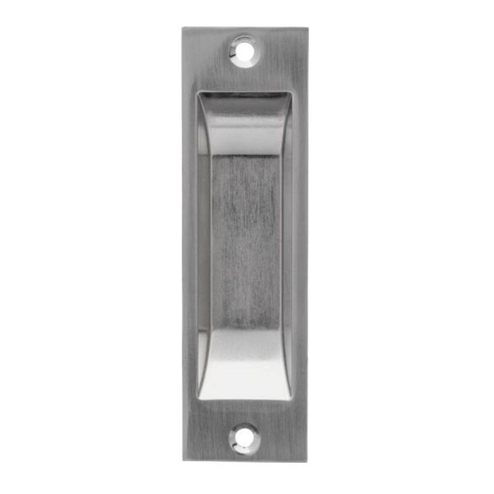 Lemaar 115 x 34mm Satin Nickel Square Rectangle Flush Pull