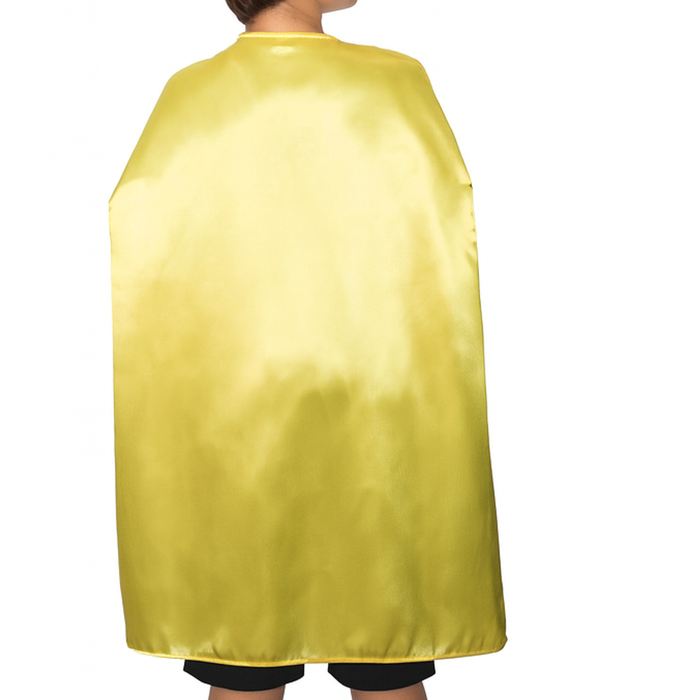 MEDIUM CAPE Kids Childrens Party Costume Vampire Halloween Coat School Team - Yellow - Yellow