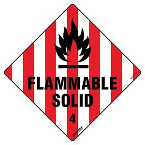 Pinnacle 270 x 270mm Poly Flammable Solid 4 Sign