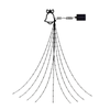 Lifebay Christmas Solar Waterfall Tree Fairy String Lights Outdoor