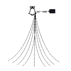 Lifebay Christmas Solar Waterfall Tree Fairy String Lights Outdoor