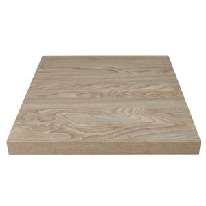 Bolero Square Table Top Pre-drilled Antique Natural 600mm Indoor Use Hospitality Furniture