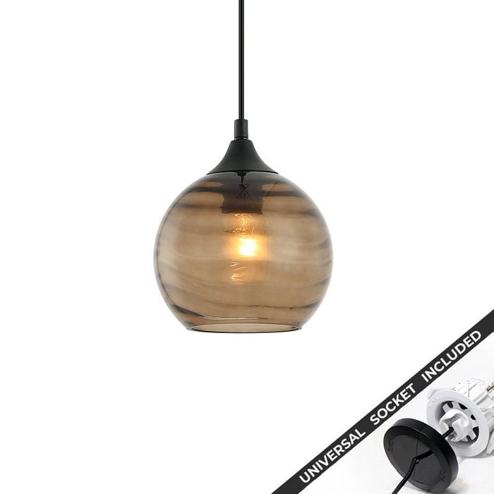 Snap Lighting Marbre Glass Downlight to Pendant Light Conversion Kit Brown