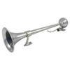 Chrome Single Round Trumpet Air Horn 630mm Long 12V/24V, Loud Truck Train