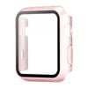 PC Full Cover Watch Case Tempered Screen Protector - For Apple iWatch [42mm Series 3] (Rose pink)
