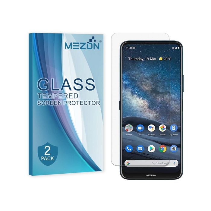 2 Pack MEZON Nokia 8.3 5G Clear Tempered Glass Screen Protectors