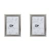 2PK NF Living Alloy Aura Photo Frame 5x7 Modern Design Metal AlloyAura Silver