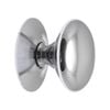 Lane 25mm Chrome Plated Hollow Mushroom Cupboard Knob Card of 4