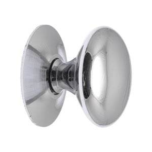 Lane 25mm Chrome Plated Hollow Mushroom Cupboard Knob Card of 4