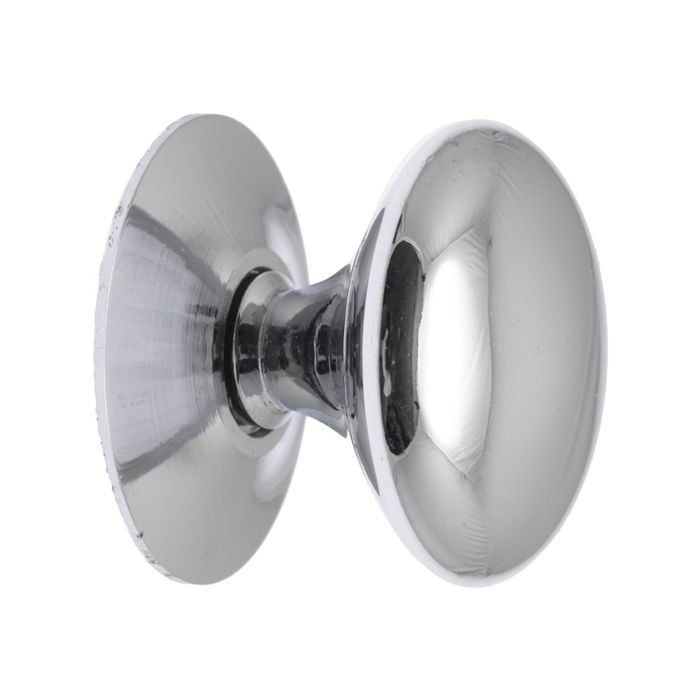 Lane 25mm Chrome Plated Hollow Mushroom Cupboard Knob Card of 4