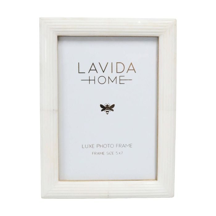 Lvd 5x7 Inch Paloma Bone Picture/photo Frame Ivory 20.32x15.24x1.27cm
