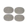 4PK Guzzini Tiffany 48cm Oval Fabric Reversible Placemat - Sky Grey