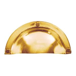 Delf Architectural 50 x 90mm Polished Brass Hooded Drawer Pull