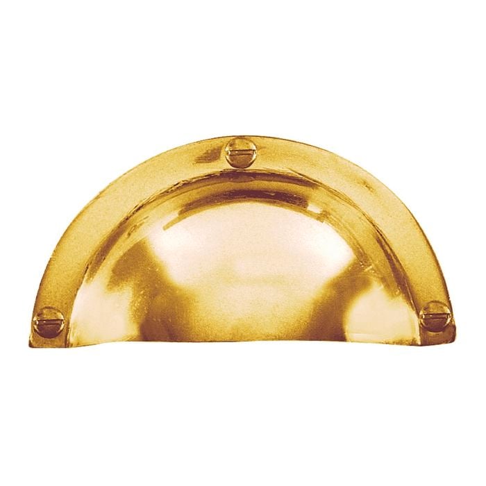 Delf Architectural 50 x 90mm Polished Brass Hooded Drawer Pull