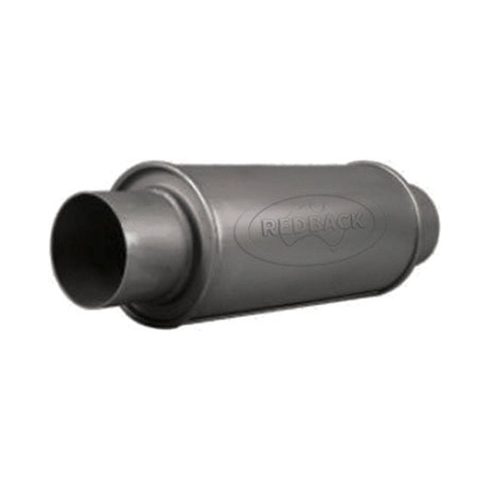 Redback 3" Performance Muffler Centre/centre - 5" Round, 12" Long, Aluminised Steel
