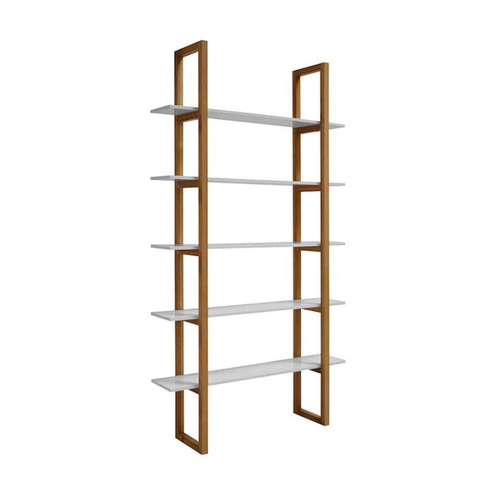 Modern Furniture MAREN Display Unit 110 cm - Natural & White
