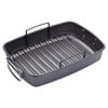 Mastercraft 40x28cm Heavy Base Non-Stick Roaster w/ Rack - Black
