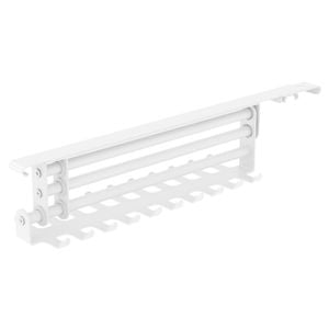 Flexi Storage Home Solutions 350-550 x 75 x 70mm White Extendable Hook Rail