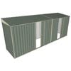 Build-A-Shed 1.2 x 5.2 x 2.0m Skillion Dual Single Sliding Side Doors Shed - Green
