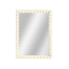 Best World 90cmx60cm White Beaded Rectangular Mirror