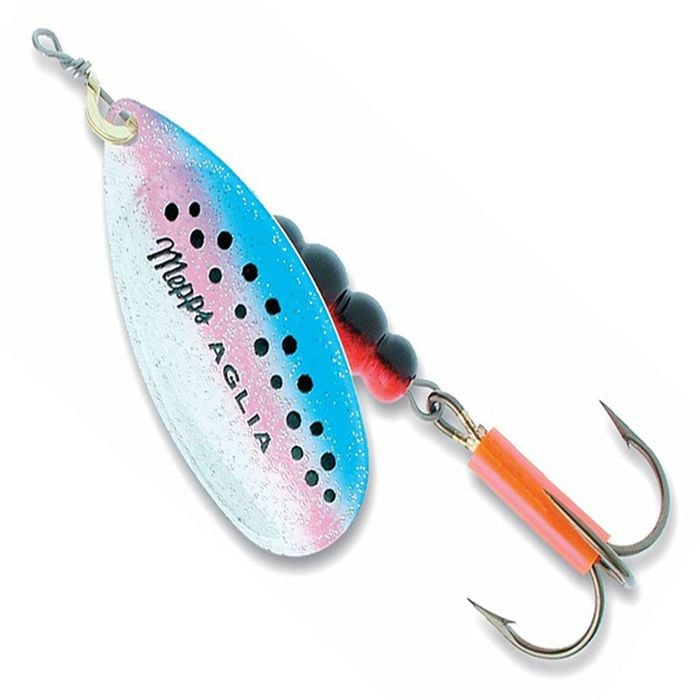 Mepps Lures Aglia Fluo Micropigments Rainbow Silver Size 2 - 4.5g