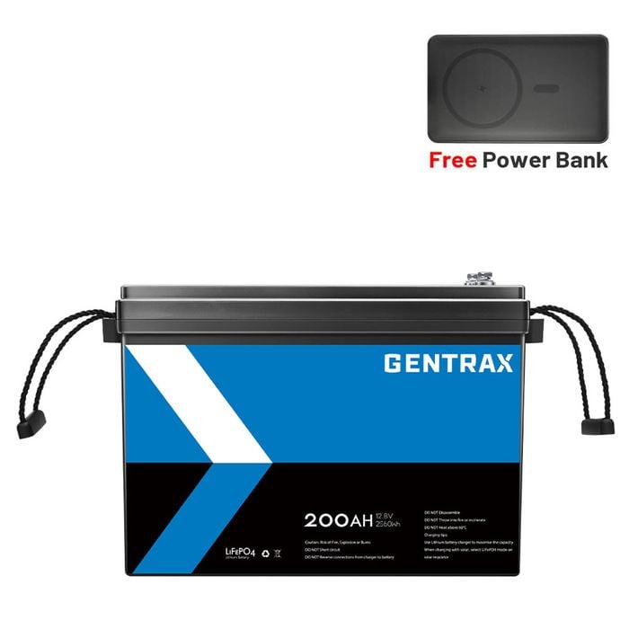Gentrax 12v 200ah Lithium Battery + 10000mah Power Bank