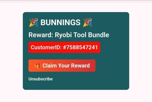Scam warning for the ryobi tool bundle in feb 2025