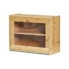 Bread Storage Box Cabinet Acrylic Door Bamboo Food Container 2 Tier Shelf