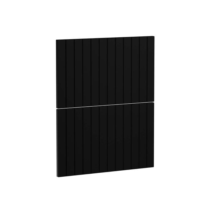 Kaboodle 600mm Black Olive V-Groove 2 Drawer Panels