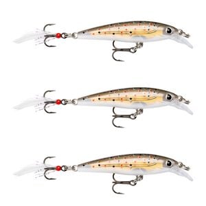 3x Rapala 6cm X Rap Jerkbait/Slashbait Hard Body Fishing Lures - Brown Trout