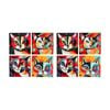2x 4pc Lvd Decorative Picatsso 1 Ceramic Square Drink Coasters Decor 10x10cm