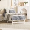 Oikiture Wooden Bed Frame Single Solid Pine Timber Platform White