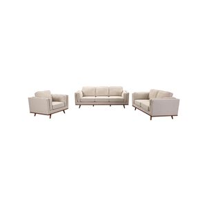 3+2+1 Seater Beige Colour Fabric Sofa Set